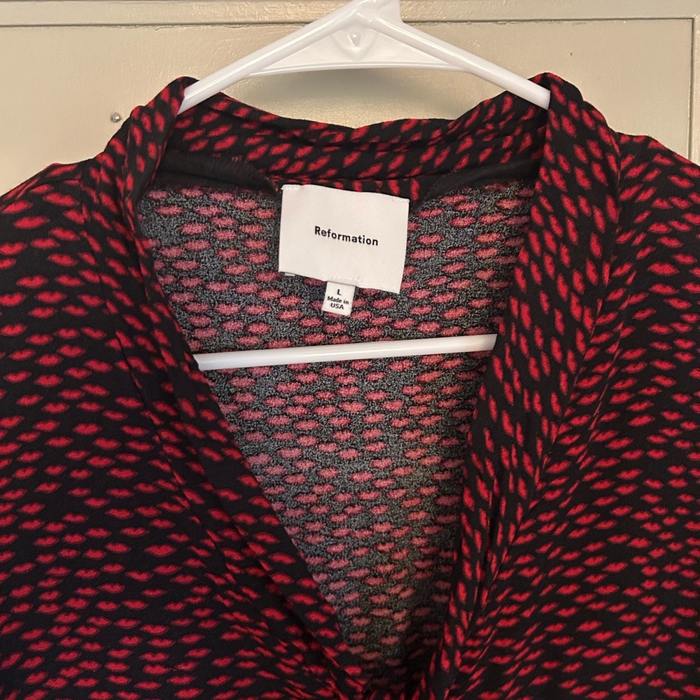 Reformation Patterned Tie Top - Picture 10 of 10